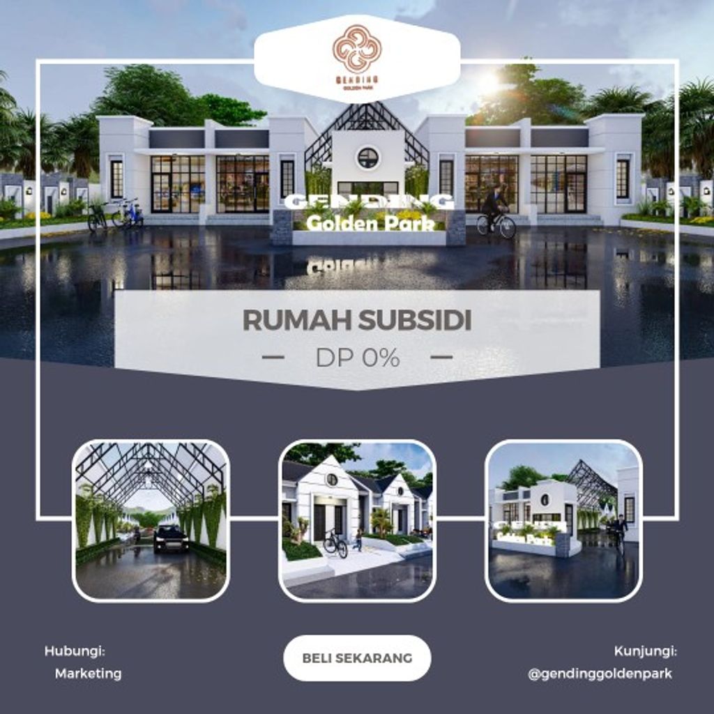 foto tampak rumah tipe 32 perumahan GENDING GOLDEN PARK