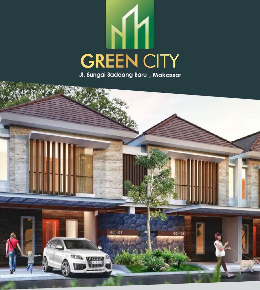 foto tampak rumah tipe 145 perumahan GREEN CITY