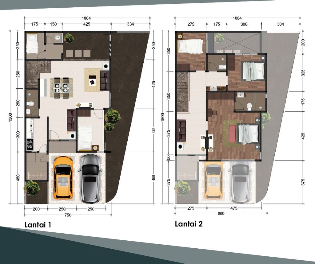 foto denah rumah tipe 145 perumahan GREEN CITY