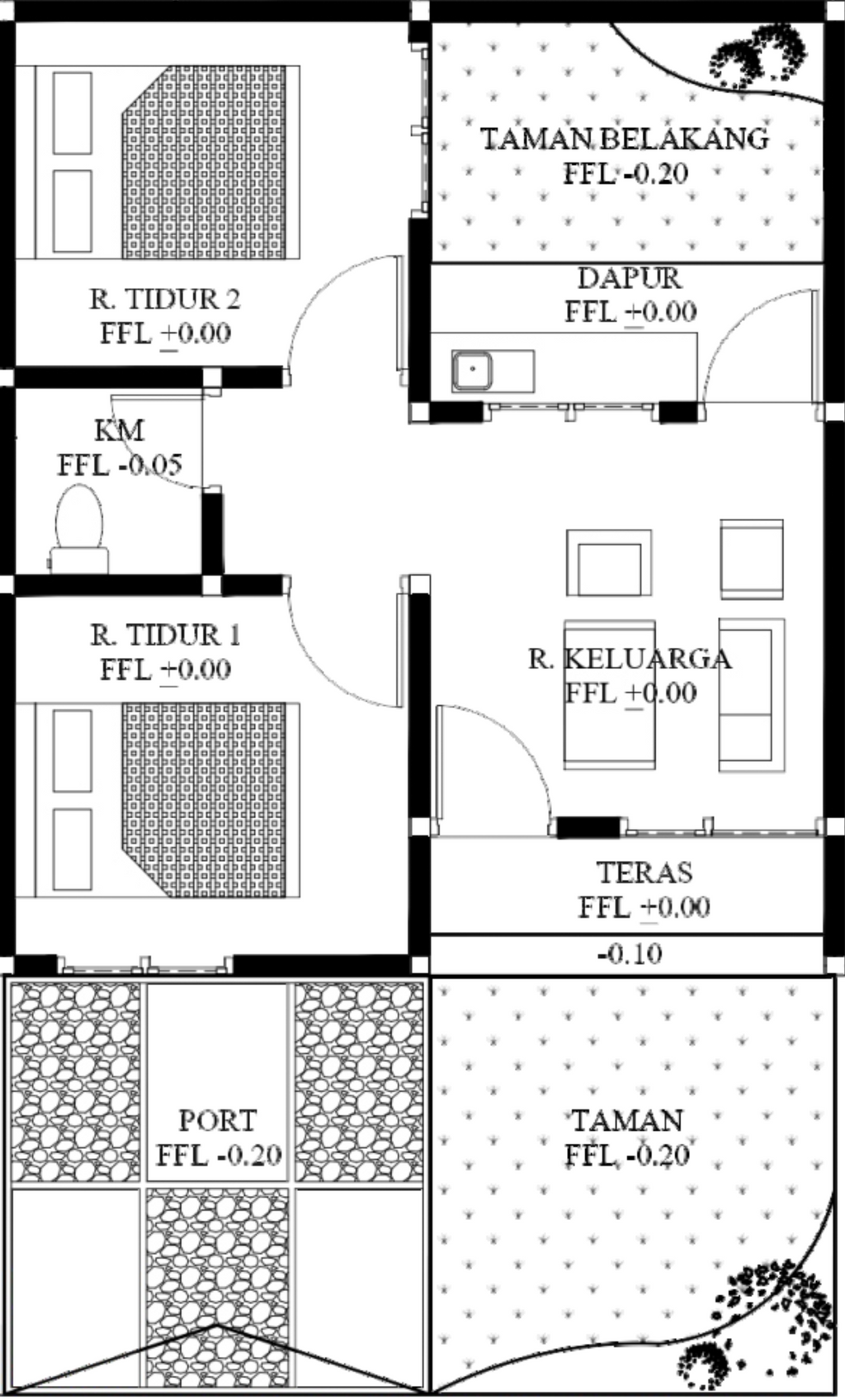 foto denah rumah tipe 36 perumahan Griya Madina Boyolali