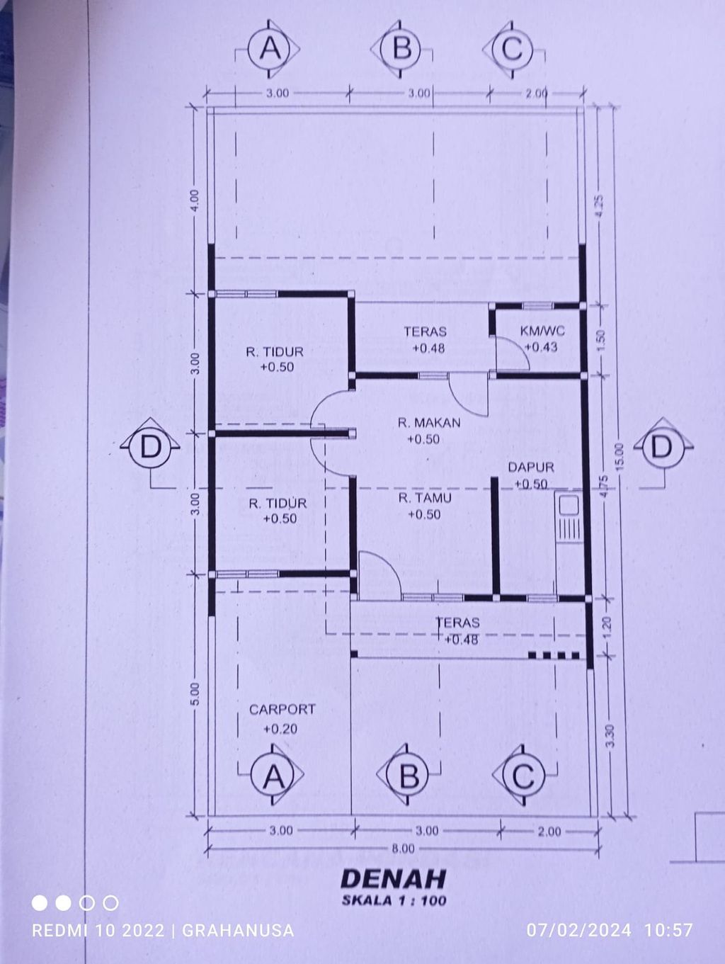 foto denah rumah tipe 60 perumahan JUANDA REGENCY