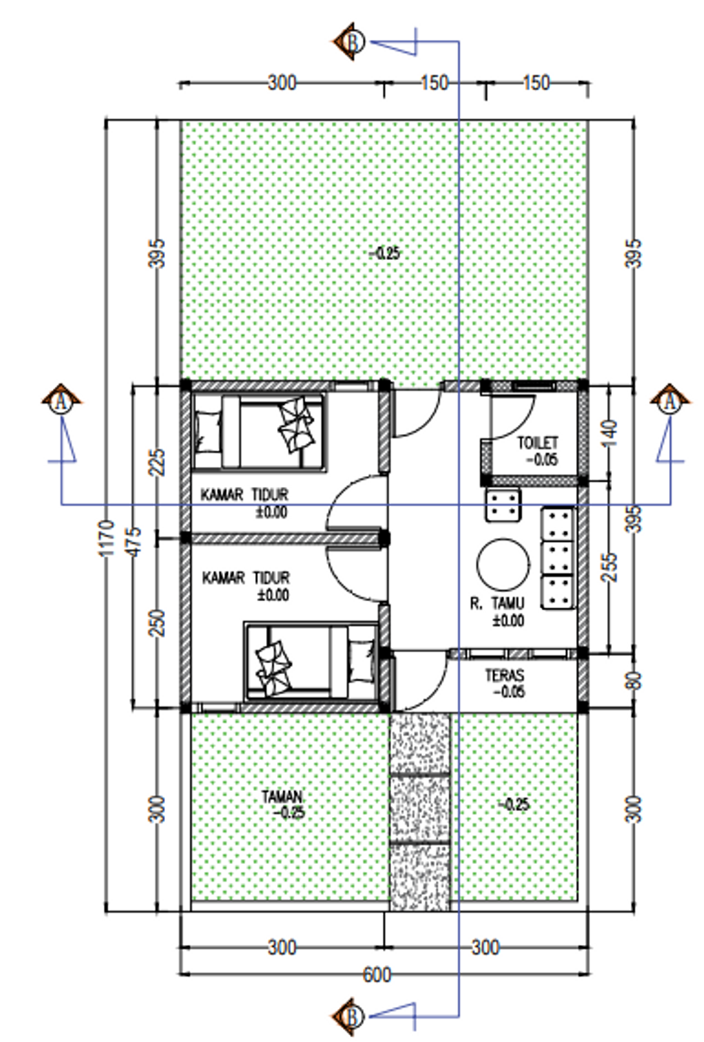 foto denah rumah tipe 27 perumahan OASE 5 SENTOSA TAHAP 3