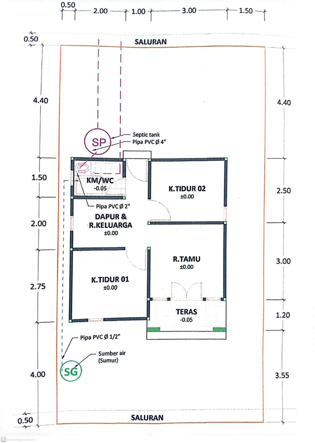 foto denah rumah tipe 36 perumahan GREEN AMARA 2