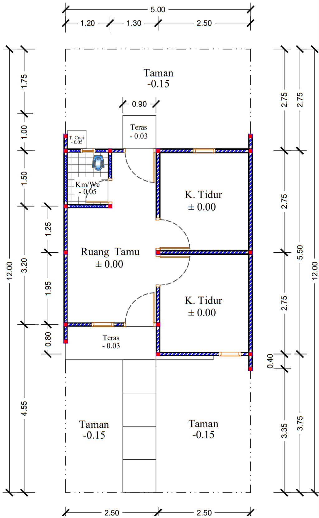 foto denah rumah tipe BX 28/76 perumahan Puri Persada Indah (PPI)