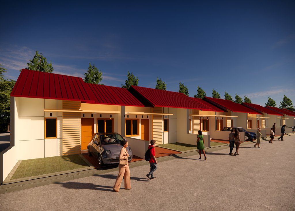 foto tampak rumah tipe 36/72 perumahan ROLAMRO PRATAMA RESIDENCE