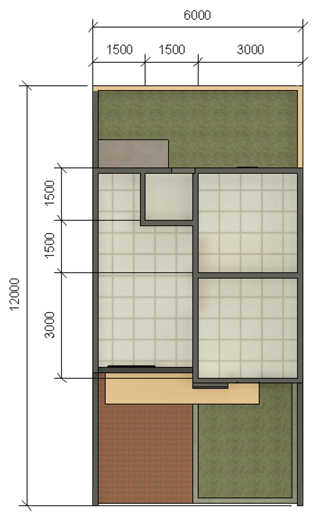foto denah rumah tipe 36/72 perumahan ROLAMRO PRATAMA RESIDENCE