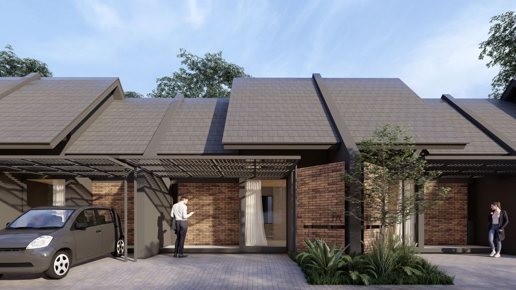 foto tampak rumah tipe LE BLANC 641 perumahan MUTIARA GADING CITY CLUSTER MONACO & PARIS