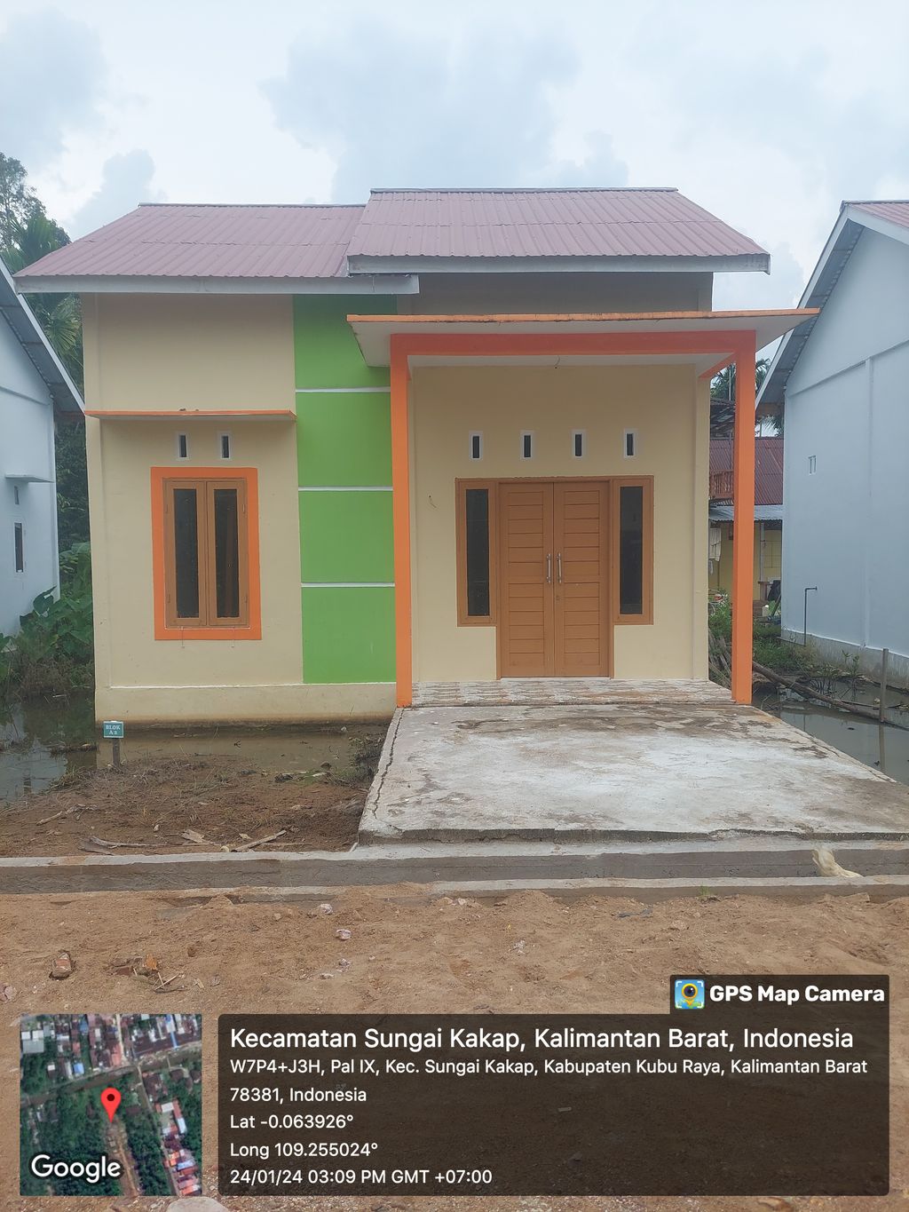 foto tampak rumah tipe 36 perumahan MARISA MANSION