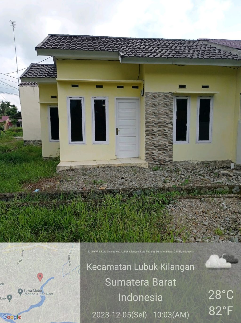 foto tampak rumah tipe 36+ perumahan RKS KOTO LALANG TAHAP II