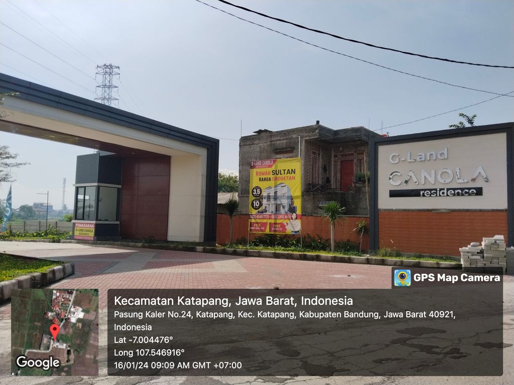foto gerbang perumahan G-Land Canola Residence