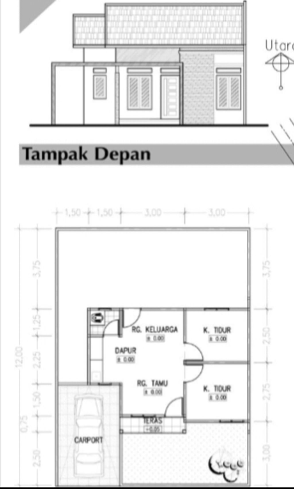foto denah rumah tipe 38 perumahan MITRA ANUGERAH RESIDENCE 7