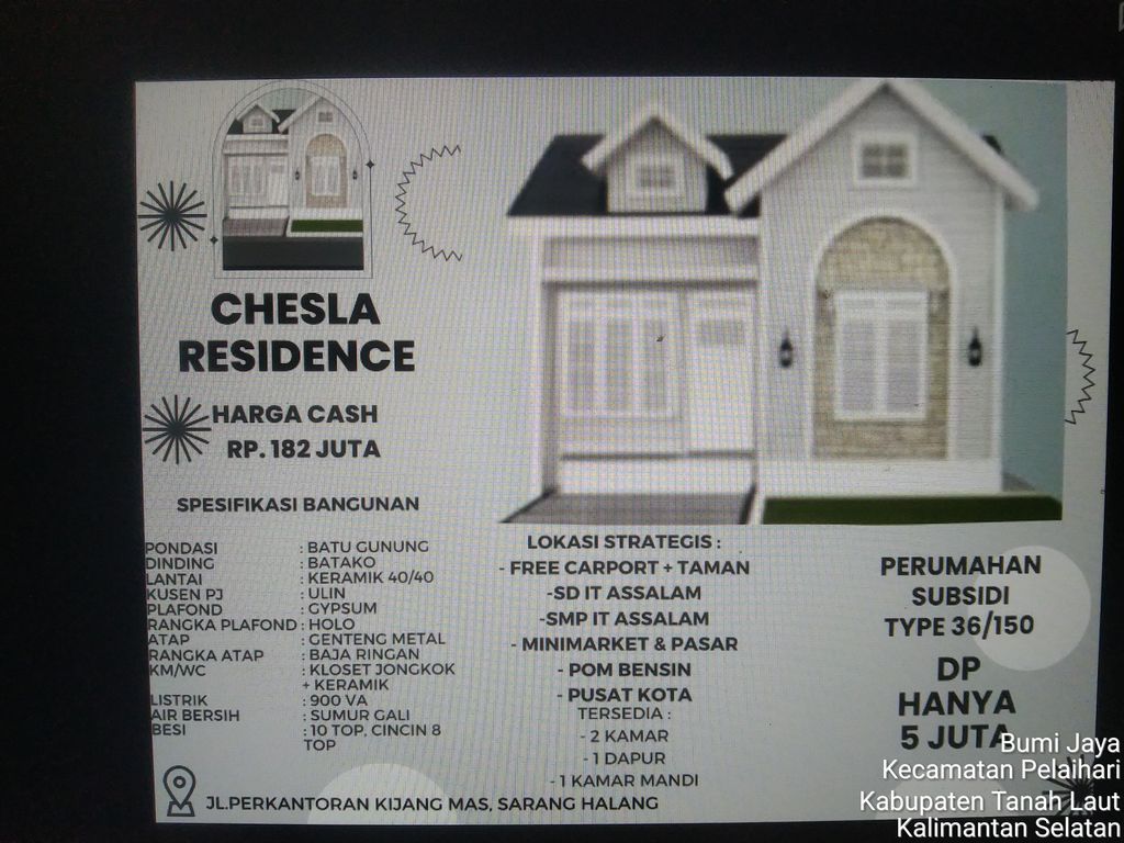 foto contoh rumah perumahan CHESLA RESIDENCE