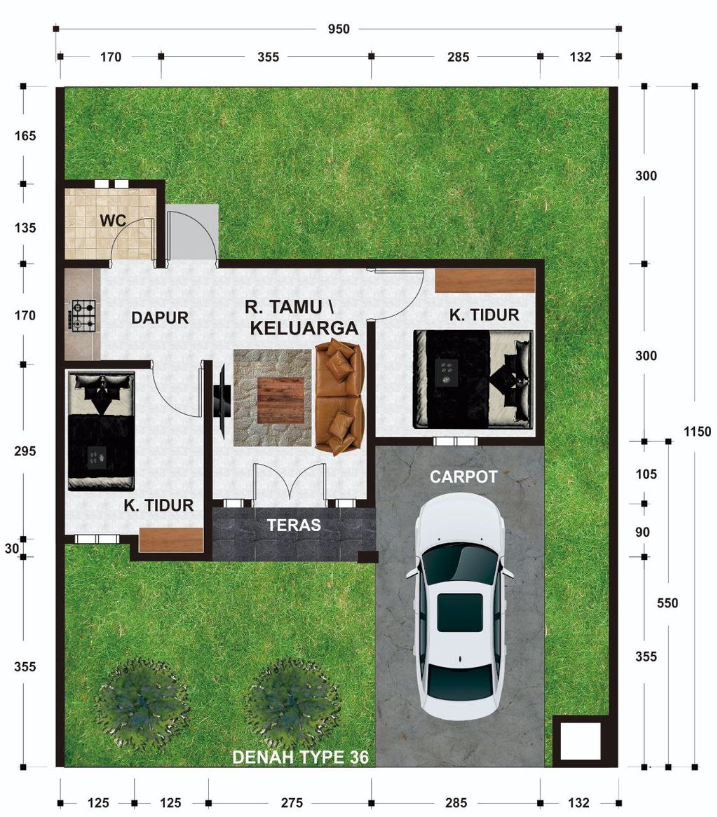 foto denah rumah tipe 36 SUBSIDI perumahan DEVINDO RAYA RESIDENCE 9
