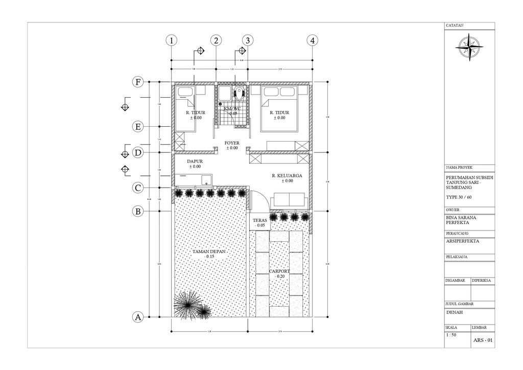 foto denah rumah tipe Rumah Tapak perumahan Kemiri Residence