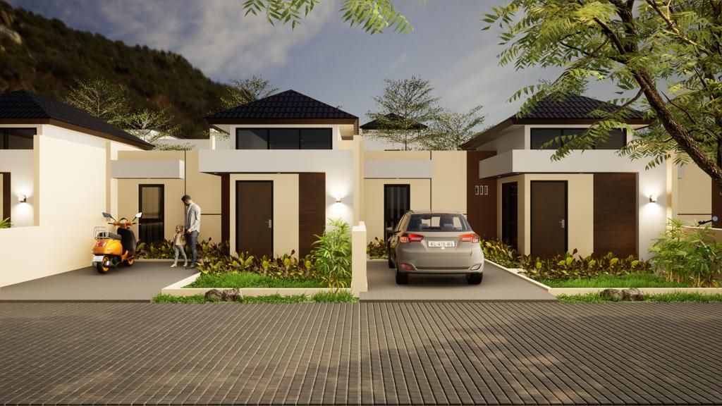 foto tampak rumah tipe Akasia181 perumahan ROYAL HILL RESIDENCE
