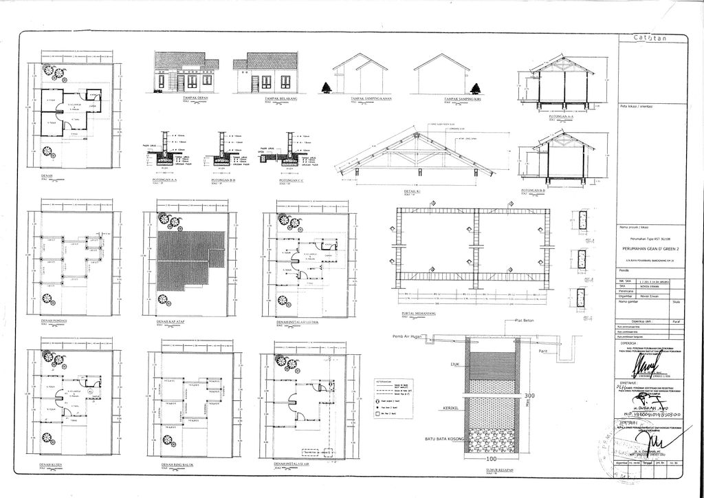 foto denah rumah tipe 36 SUBSIDI 2024 perumahan GEAN DE GREEN 2
