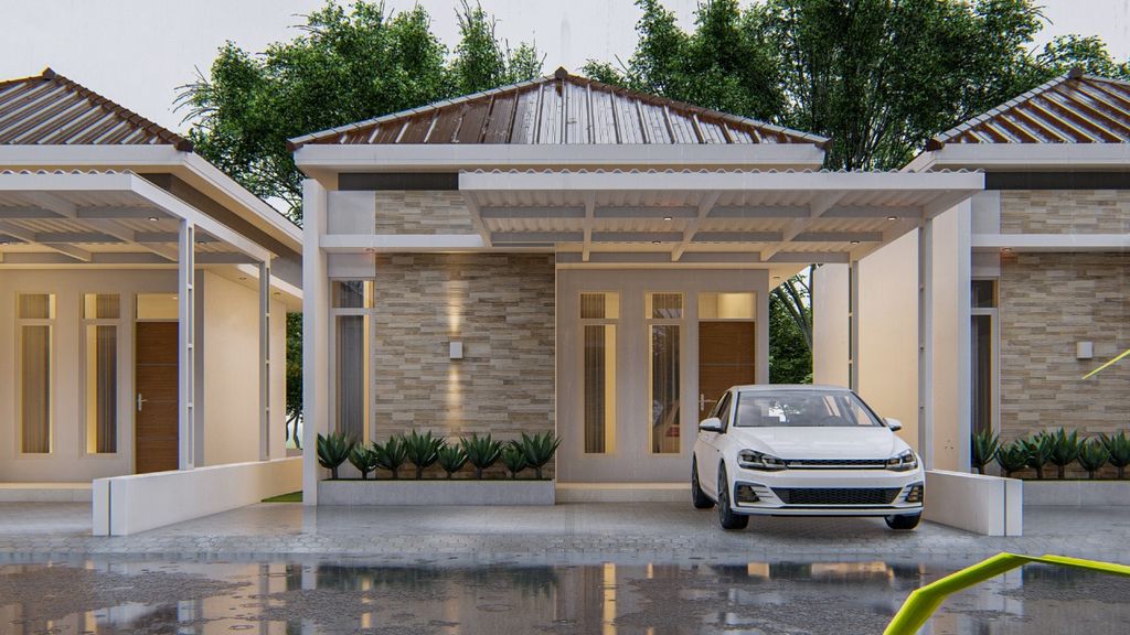 foto tampak rumah tipe Premium perumahan Millenia Icon