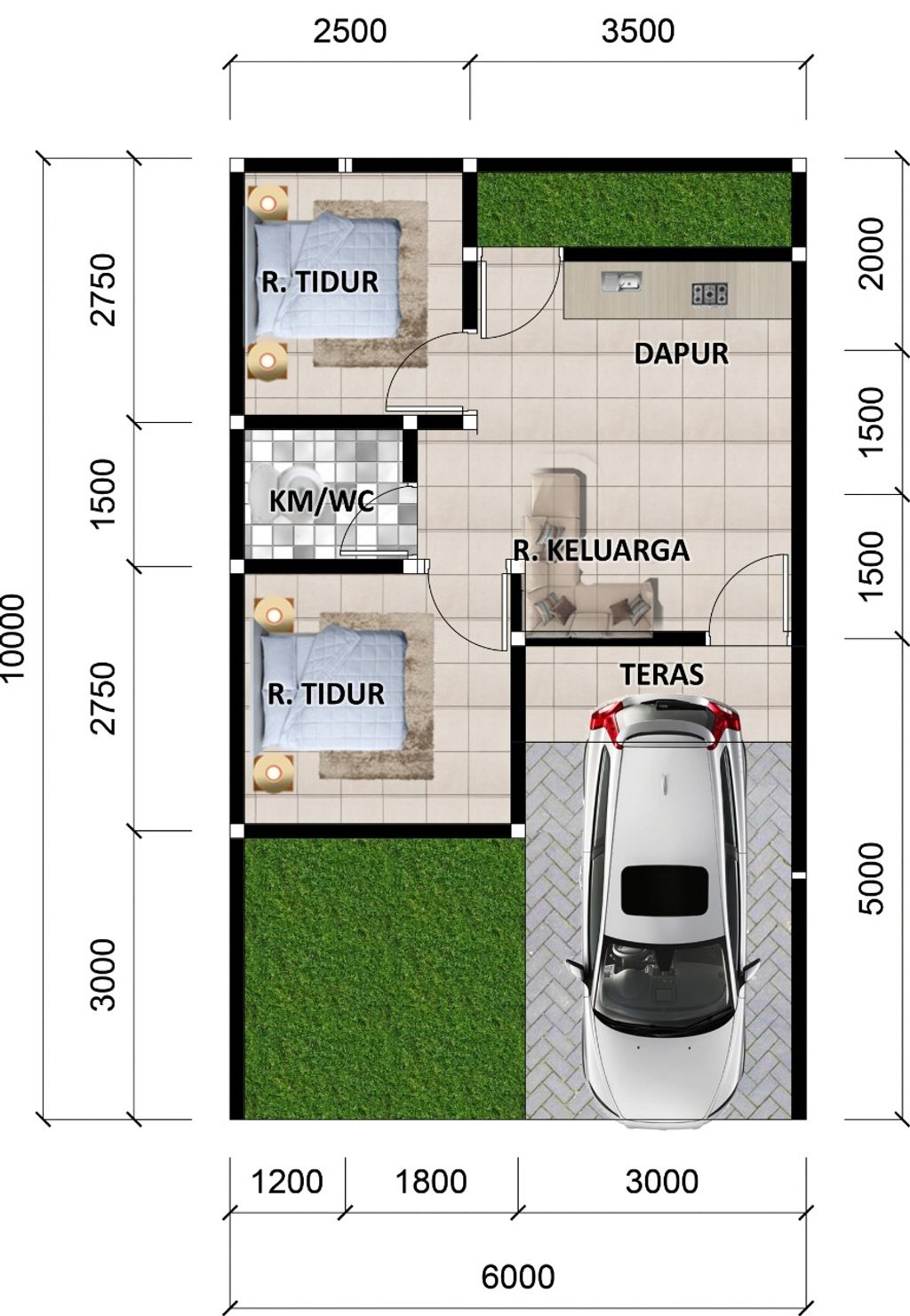 foto denah rumah tipe Premium perumahan Millenia Icon