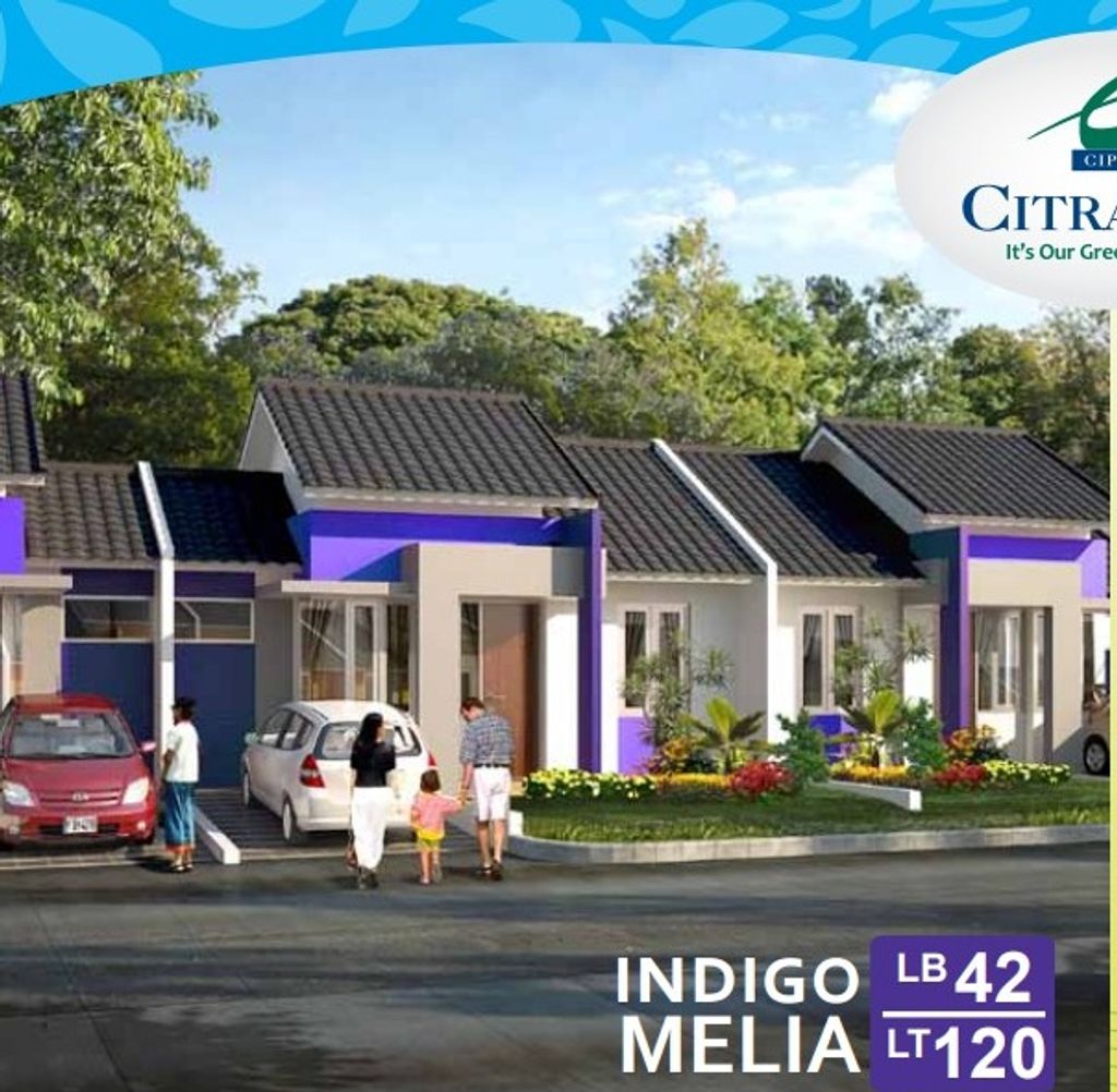 foto tampak rumah tipe INDIGO MELIA perumahan CITRA RAYA - CLUSTER MELIA RESIDENCE