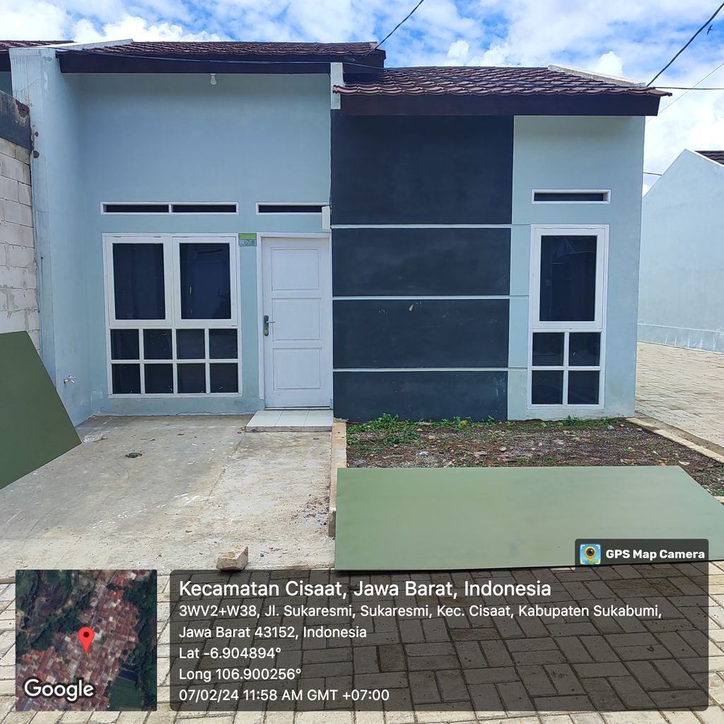 foto tampak rumah tipe 30/80 perumahan Pesona Cigunung 2