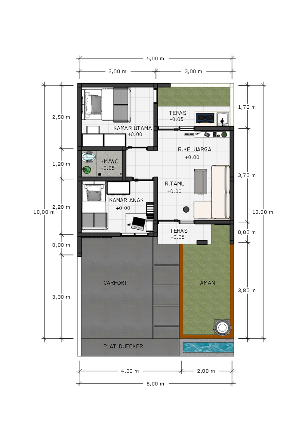 foto denah rumah tipe T.31/60 perumahan GRAND VISTA CIKARANG (GVC)
