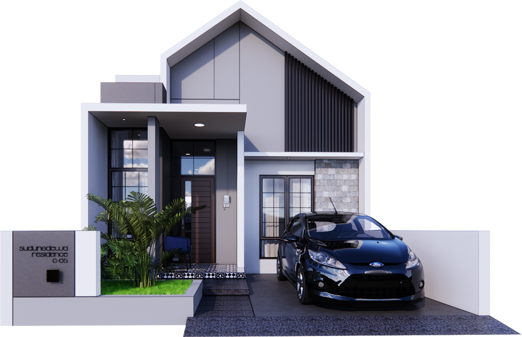 foto tampak rumah tipe HELENA perumahan SUDUNGDEWO RESIDENCE