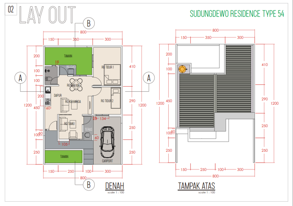 foto denah rumah tipe ATHENA perumahan SUDUNGDEWO RESIDENCE