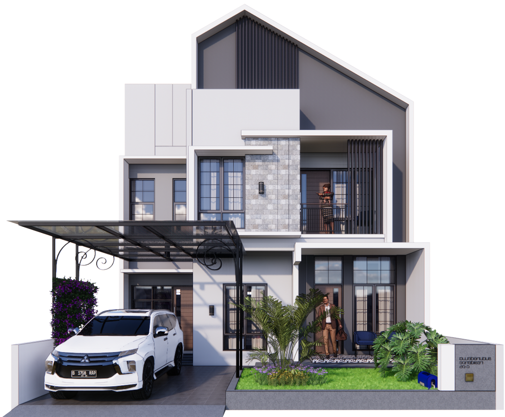 foto tampak rumah tipe HERMES perumahan SUDUNGDEWO RESIDENCE