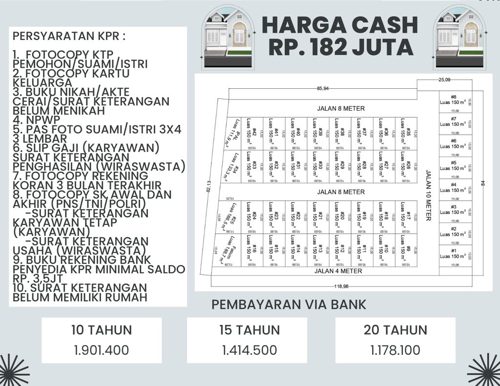 foto denah rumah tipe CHESLA RESIDENCE perumahan CHESLA RESIDENCE