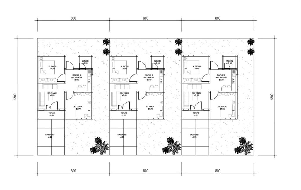 foto denah rumah tipe 36 perumahan AHNAF RESIDENCE
