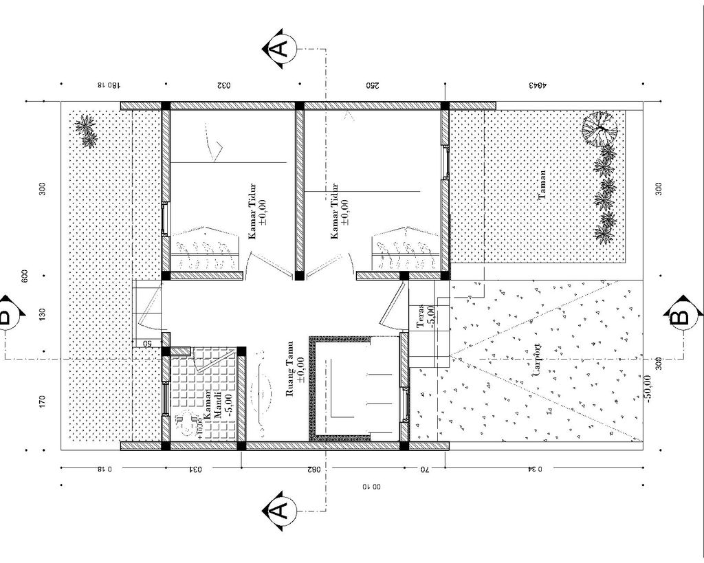 foto denah rumah tipe 28/60 perumahan The Pires Extension