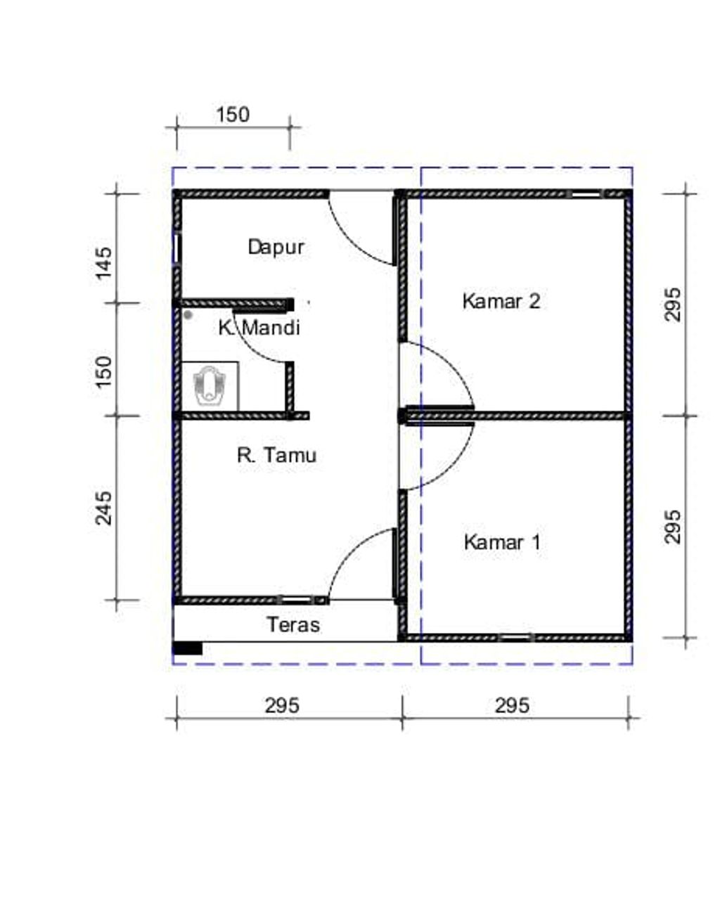 foto denah rumah tipe 36 perumahan Agista Residence