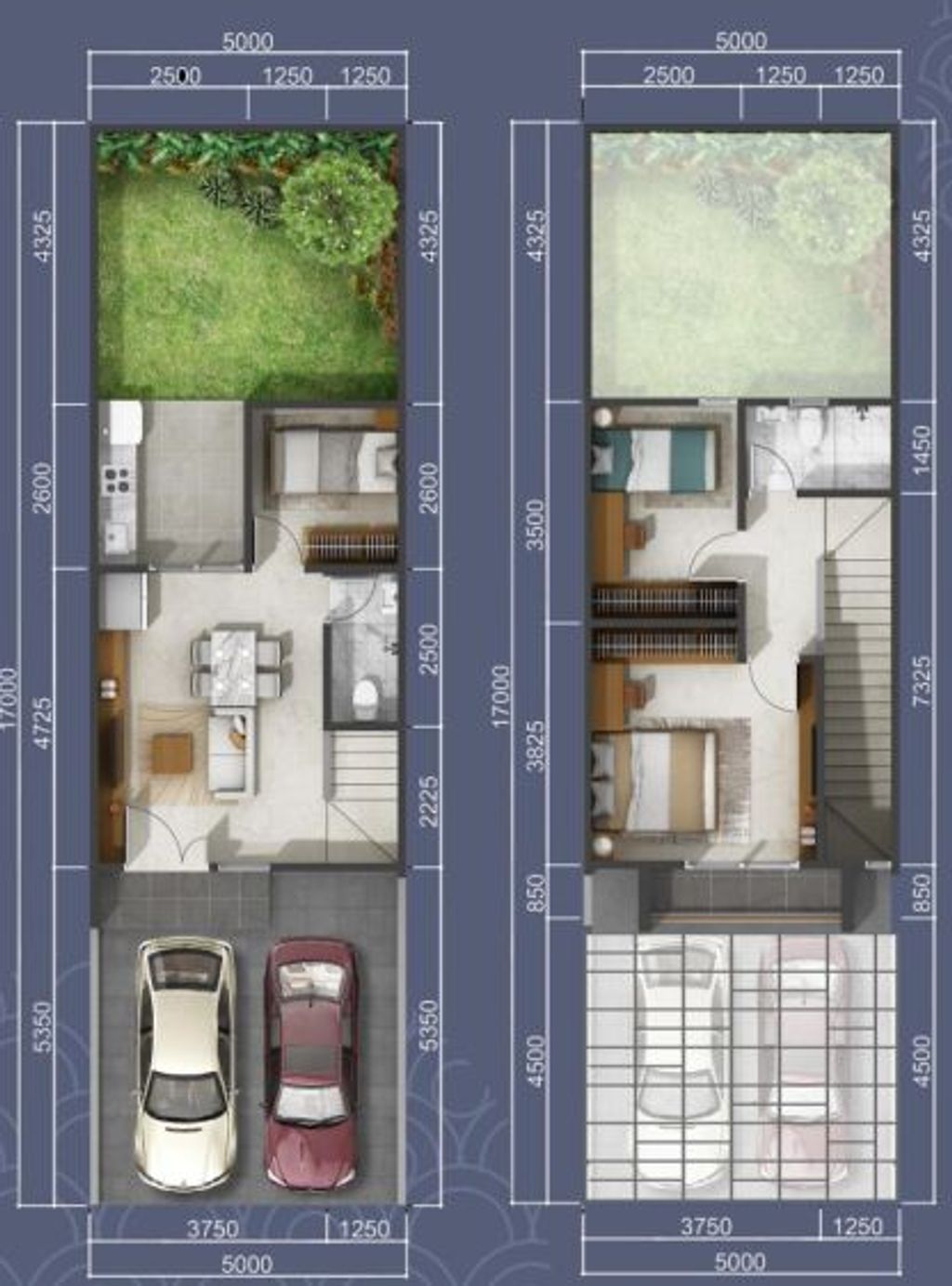 foto denah rumah tipe JEWEL VAR perumahan GRAHA RAYA VAZZA