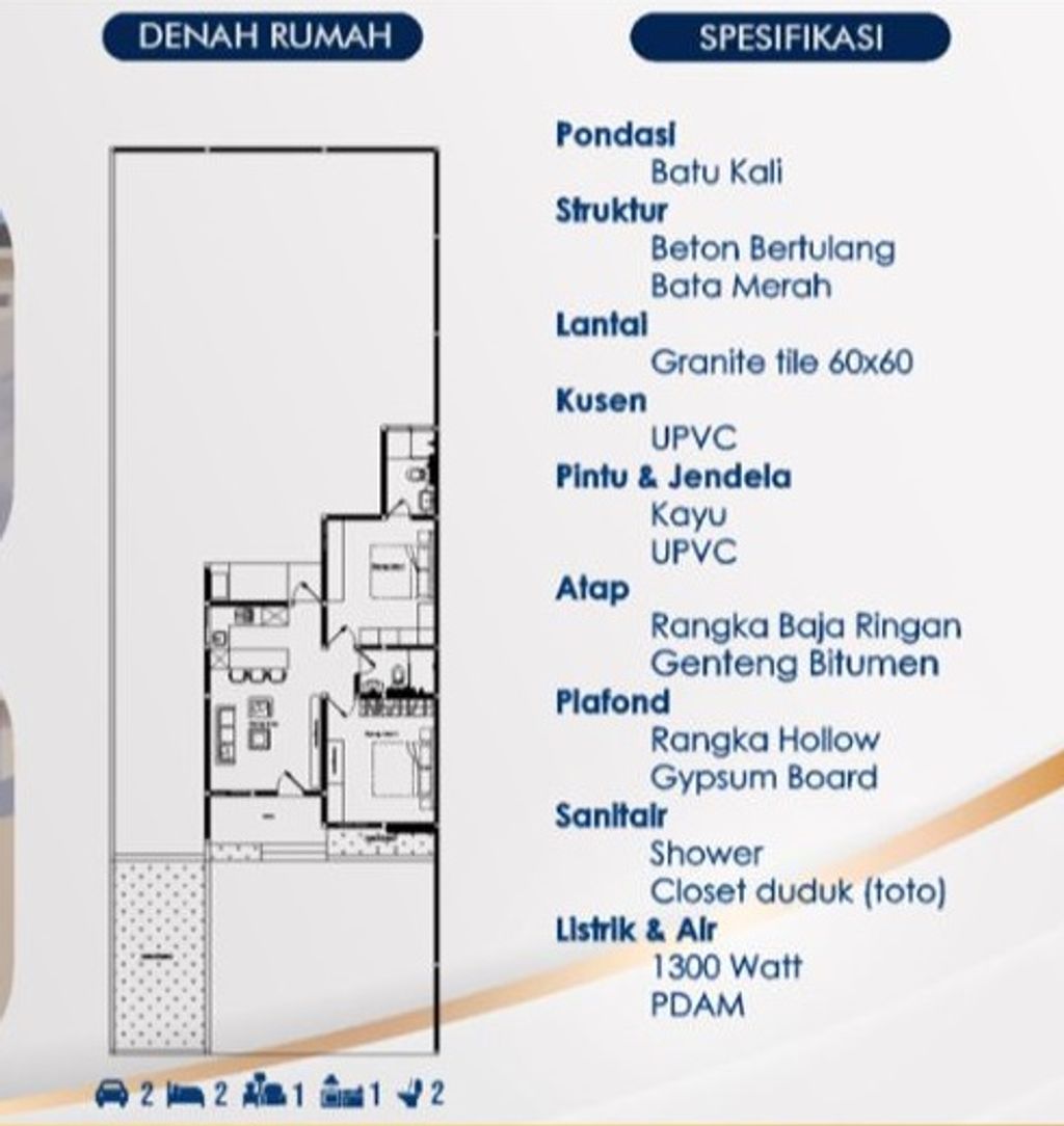 foto denah rumah tipe ARION 70/284 perumahan MANDALIKA HARMONY