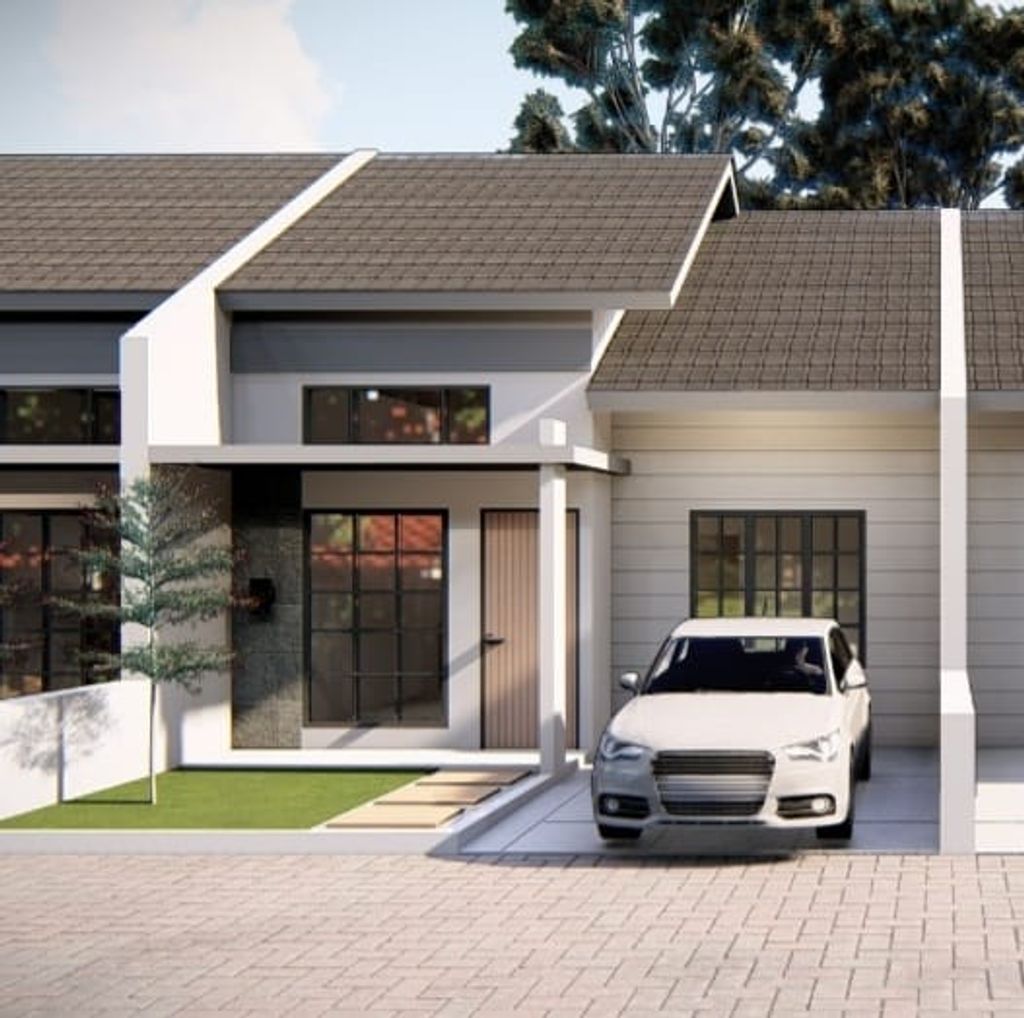 foto tampak rumah tipe NEW 45/84 perumahan PALEM GARDEN JATIREJA