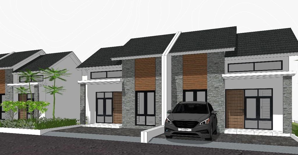 foto tampak rumah tipe 36/120M2 perumahan LANGIT RESIDENCE