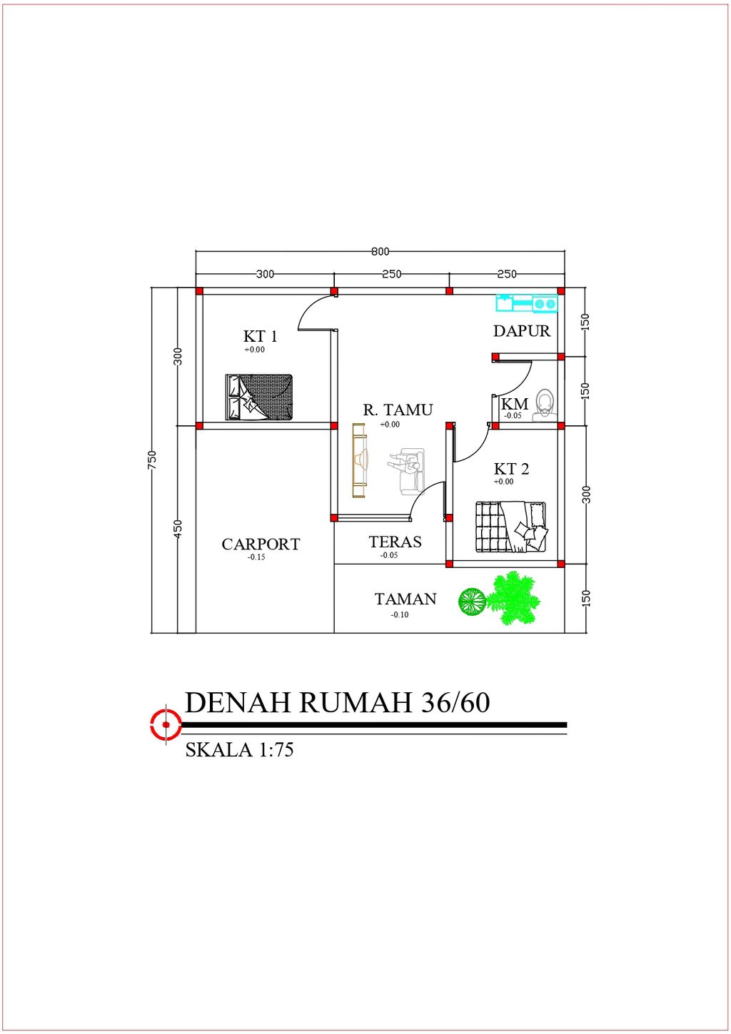 foto denah rumah tipe AMARTHA 36 perumahan PERUMAHAN DAHAYU PERMATA