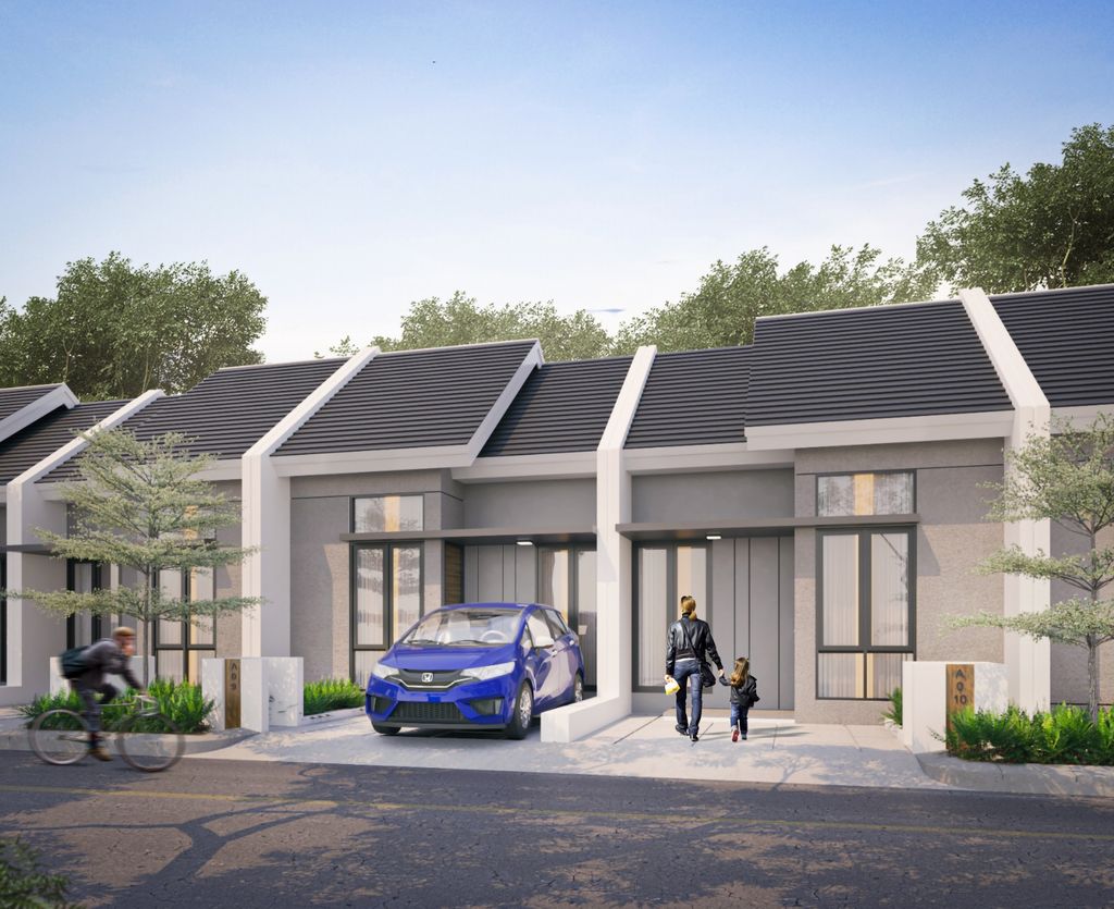 foto tampak rumah tipe 30 perumahan BUKIT AYANA CIOMAS