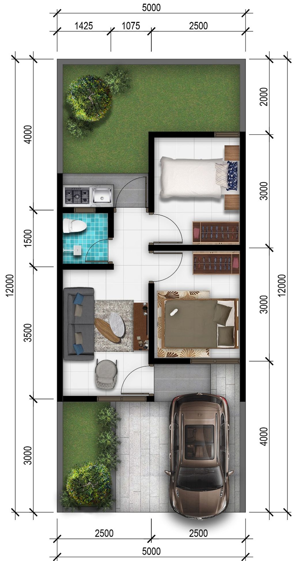 foto denah rumah tipe 30 perumahan BUKIT AYANA CIOMAS