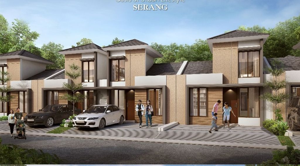 foto tampak rumah tipe NEO VERDI perumahan CITRALAND PURI SERANG/KAYANA II