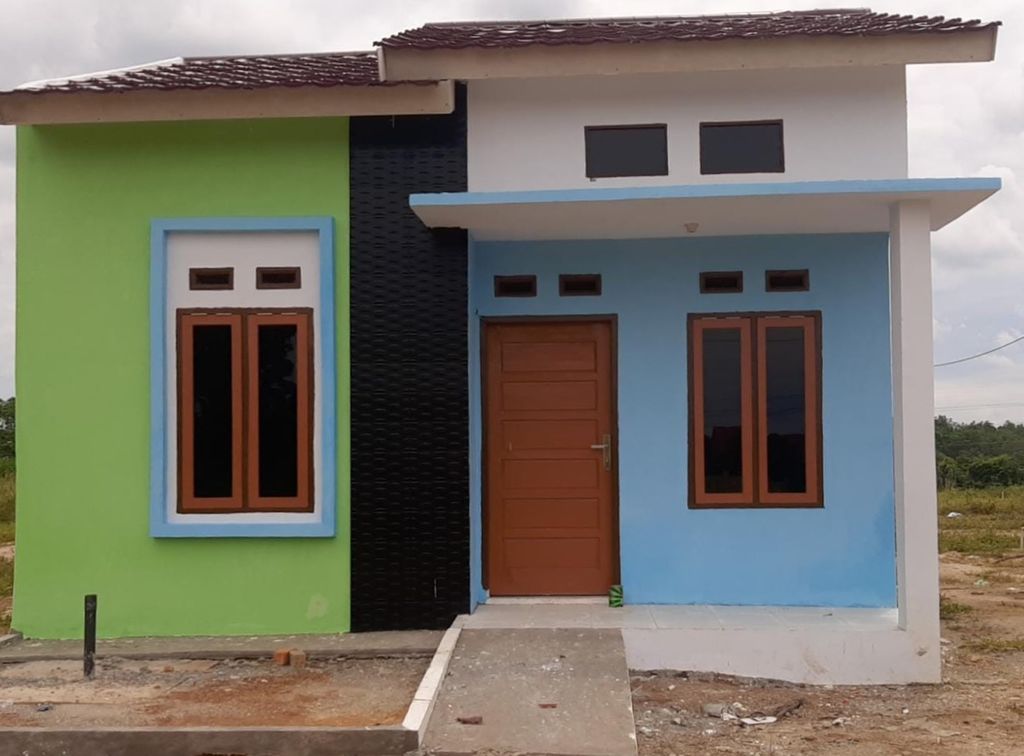 foto tampak rumah tipe TAPAK 91 perumahan PESONA INDAH