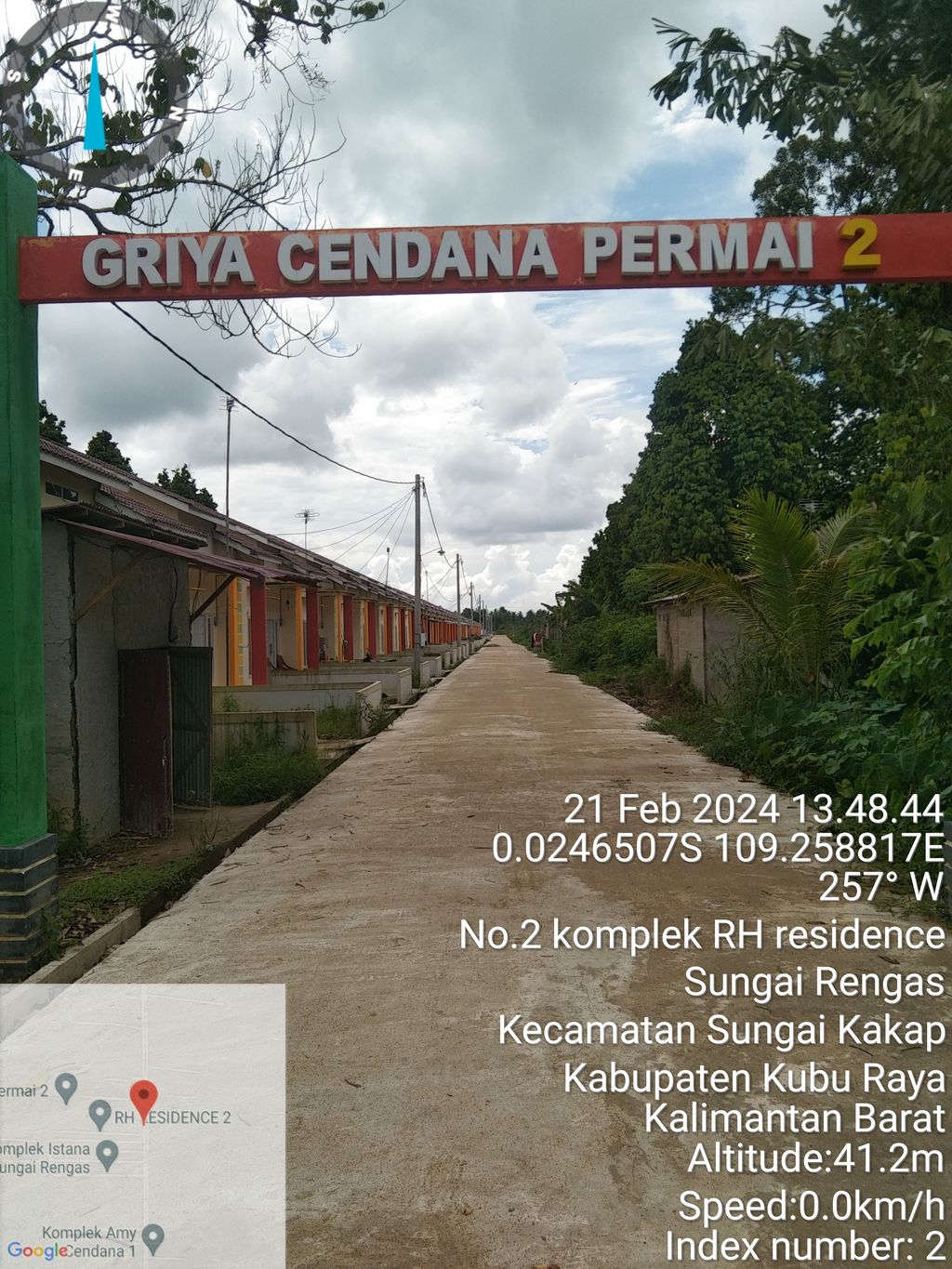foto gerbang perumahan GRIYA CENDANA PERMAI 2 LANJUTAN
