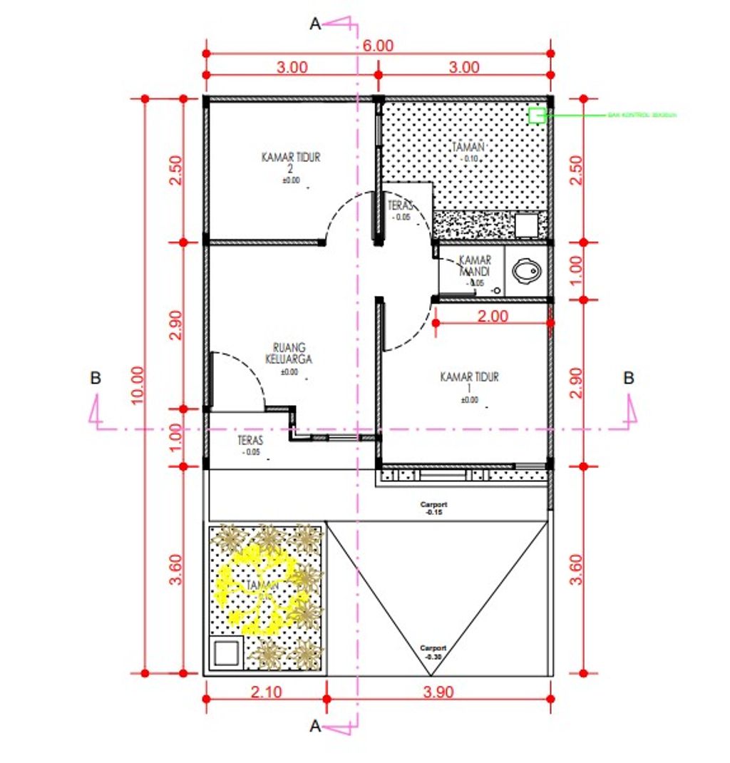 foto denah rumah tipe 30/60 perumahan NEBRASKA TERRACE