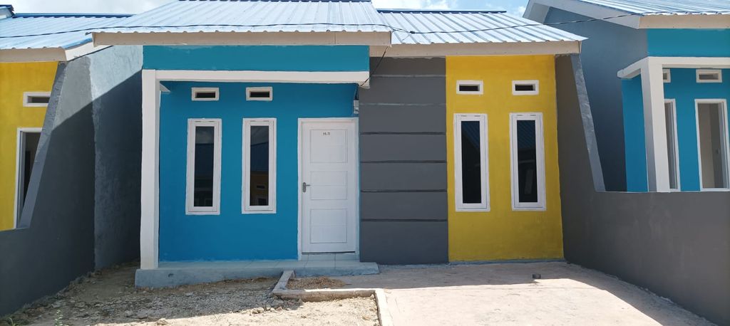 foto tampak rumah tipe 36 perumahan Aurora Residence