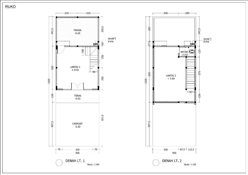 foto denah rumah tipe RUKO perumahan Grand Cendana Residence