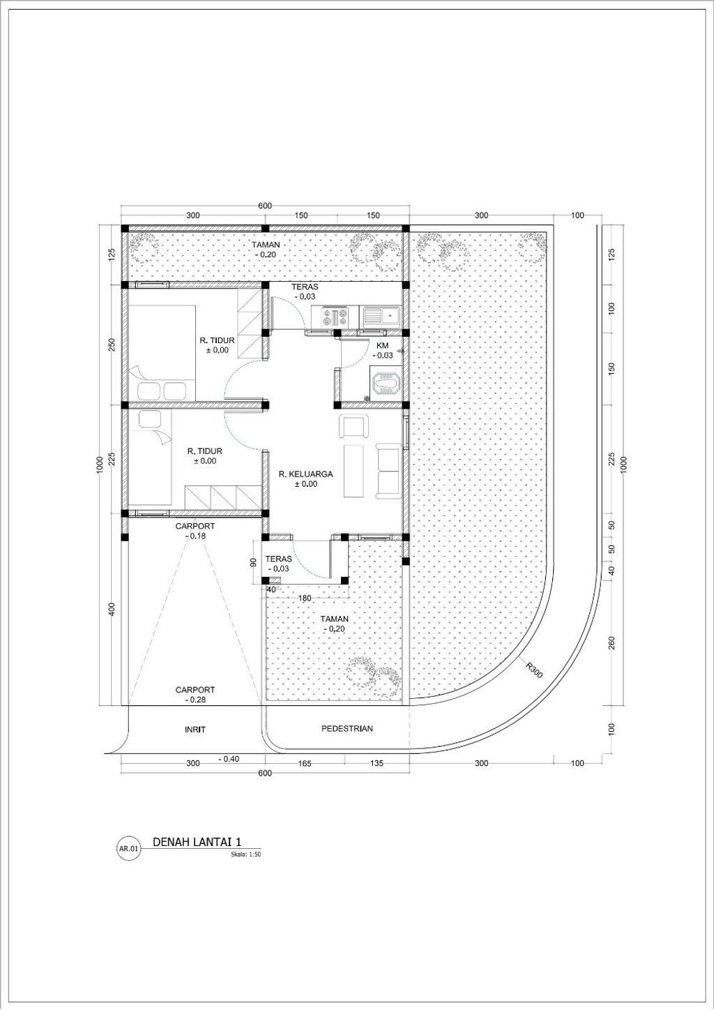 foto denah rumah tipe SAKURA perumahan Grand Cendana Residence