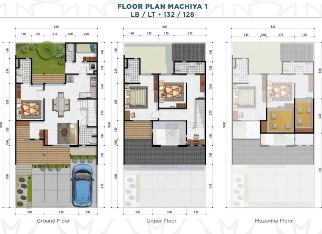 foto denah rumah tipe MACHIYA 1 perumahan PERUMAHAN CITRA RAYA CLUSTER BALI DWIPA