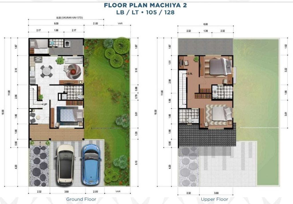 foto denah rumah tipe MACHIYA 2 perumahan PERUMAHAN CITRA RAYA CLUSTER BALI DWIPA