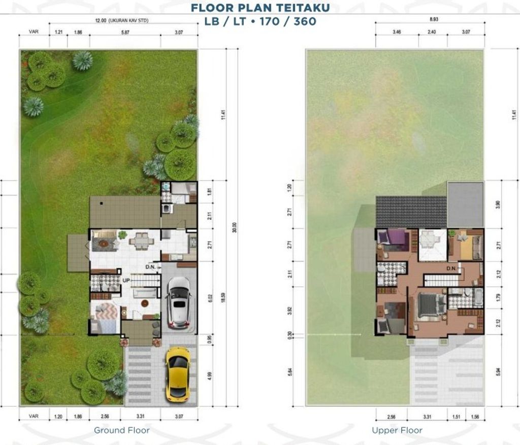 foto denah rumah tipe TEITAKU perumahan PERUMAHAN CITRA RAYA CLUSTER BALI DWIPA