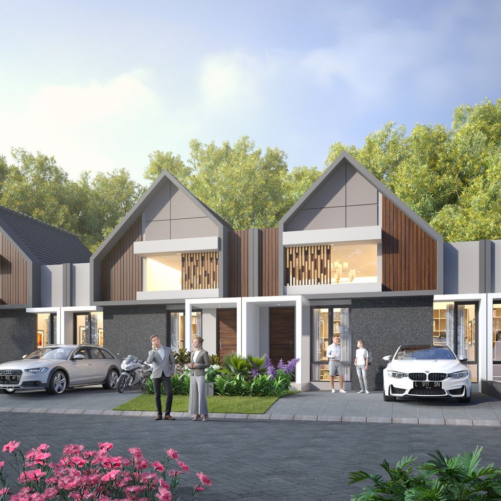 foto tampak rumah tipe LOBELIA perumahan SAFIRA JUANDA RESORT